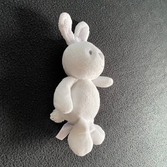 Just One Year By Carters small white bunny plush gray eyes crib baby toy stuffed - Picture 4 of 9